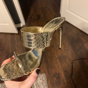 🤩 ASOS Heeled Mules in ✨GOLD✨